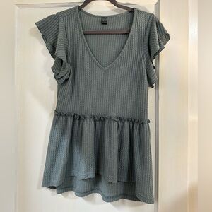 Knit peplum top